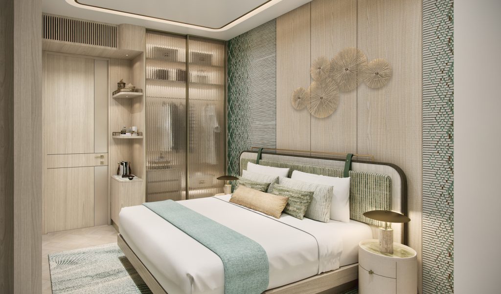 Phòng ngủ trong căn hộ 3 ngủ tại Imperia Holiday