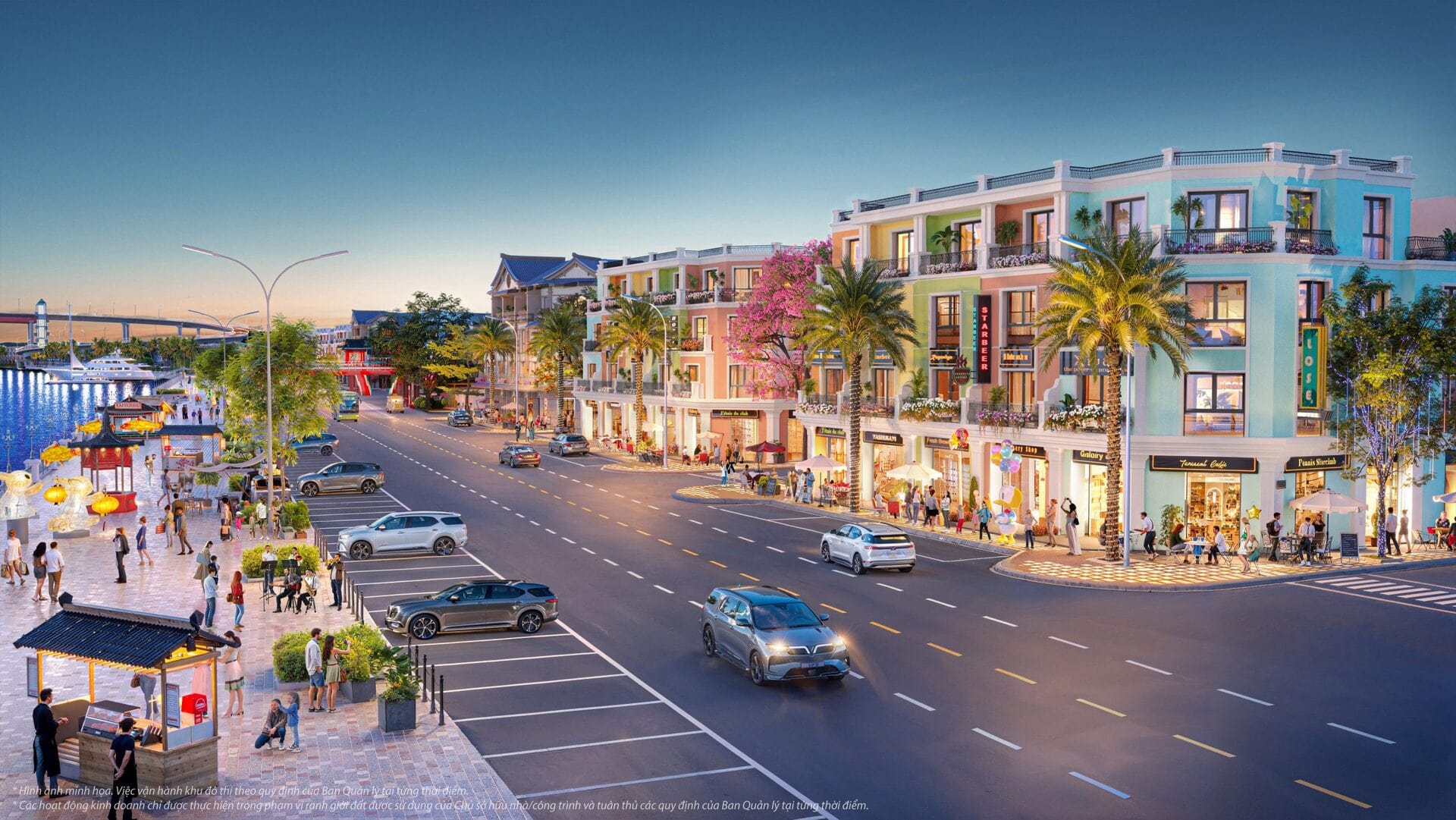 Phối cảnh Shophouse tại Vinhomes Haivan Bay