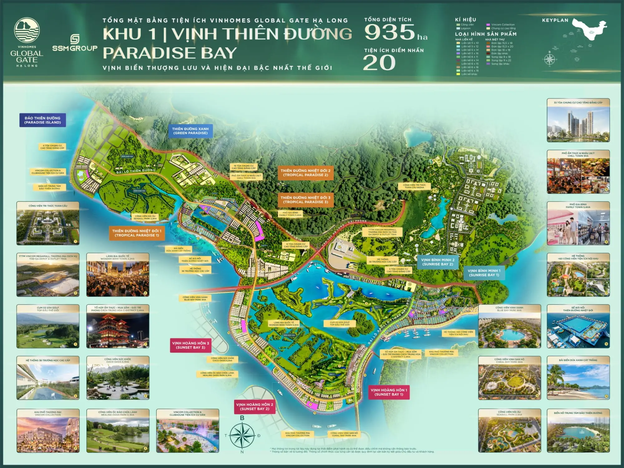 Tổng mặt bằng Vịnh Thiên Đường tại Vinhomes Global Gate